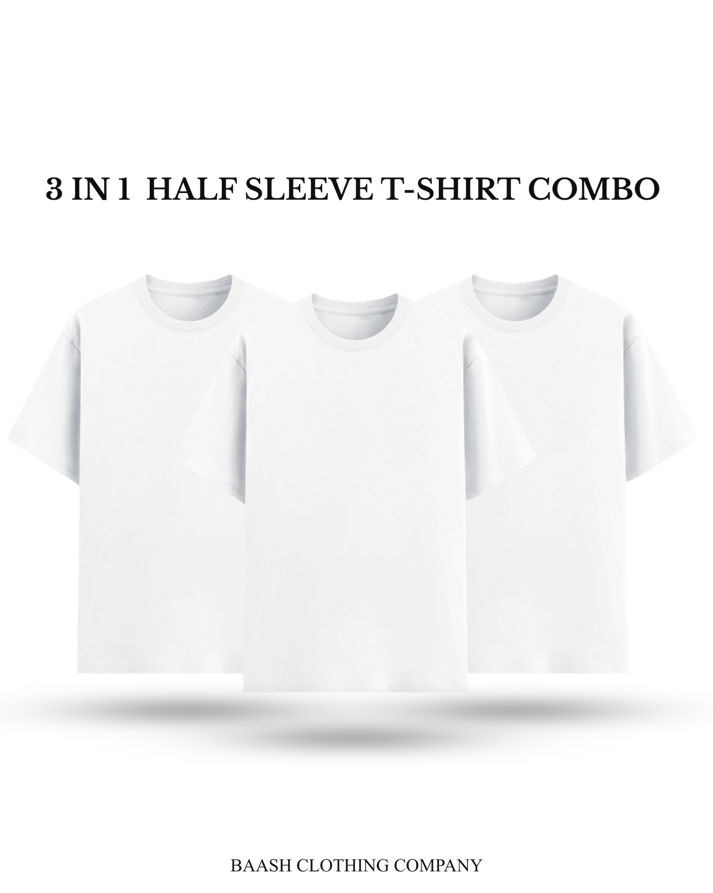 3 IN 1 UNISEX  BASIC T-SHIRT COMBO PACK